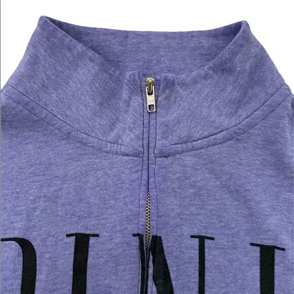 PINK VICTORIAS SECRET purple crew neck zip up size small F179 - Picture 4 of 13